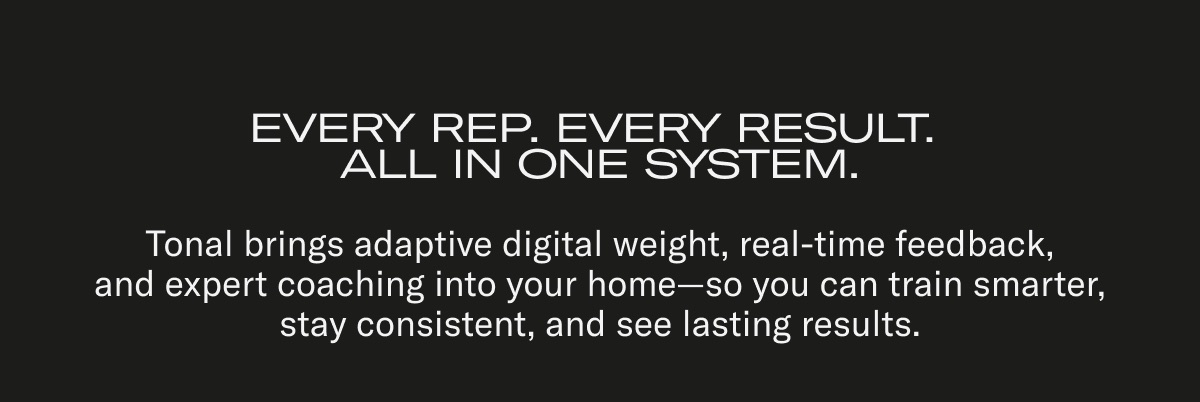 Every rep. Every result.  All in one system.