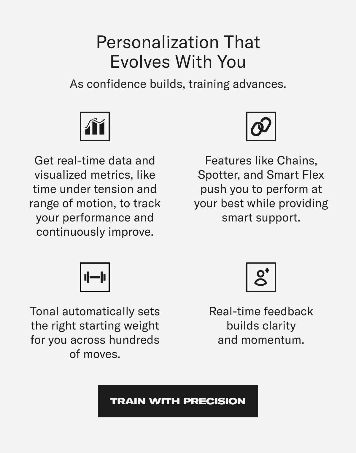 Personalization that evolves with you. Train With Precision