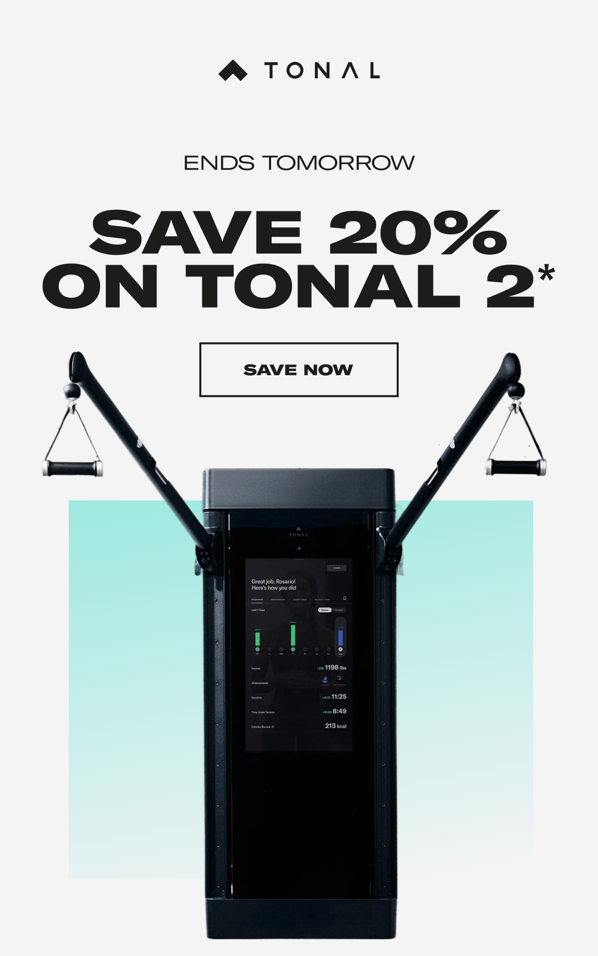 save 20% on tonal 2. save now