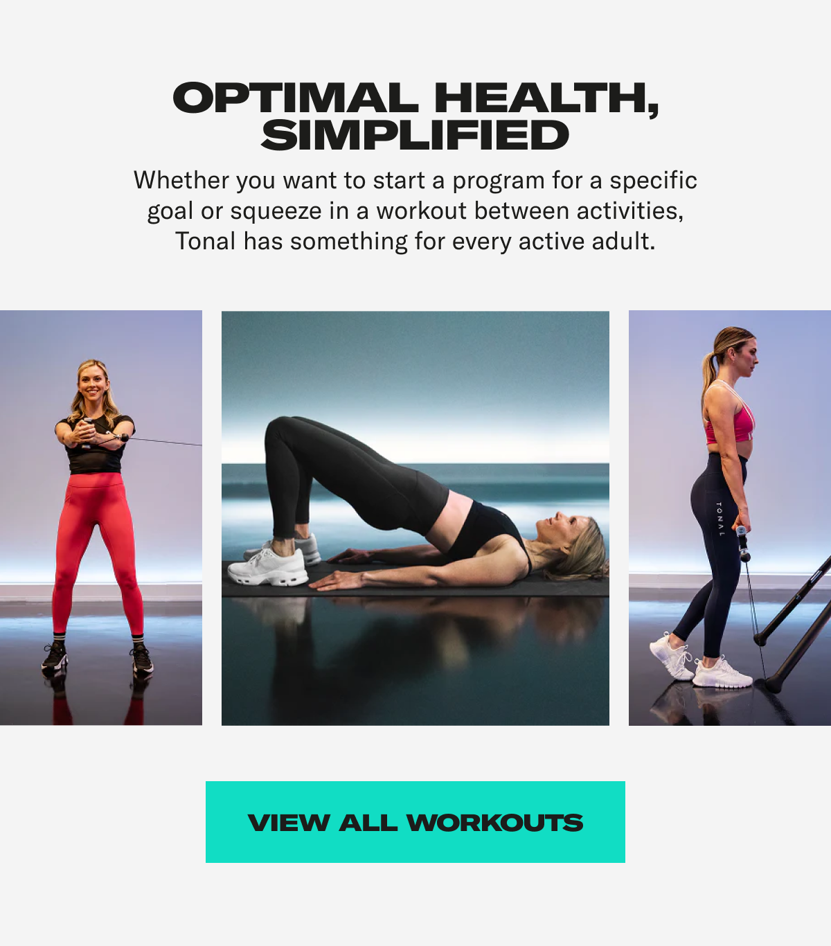 Optimal health, simplified. View all workouts
