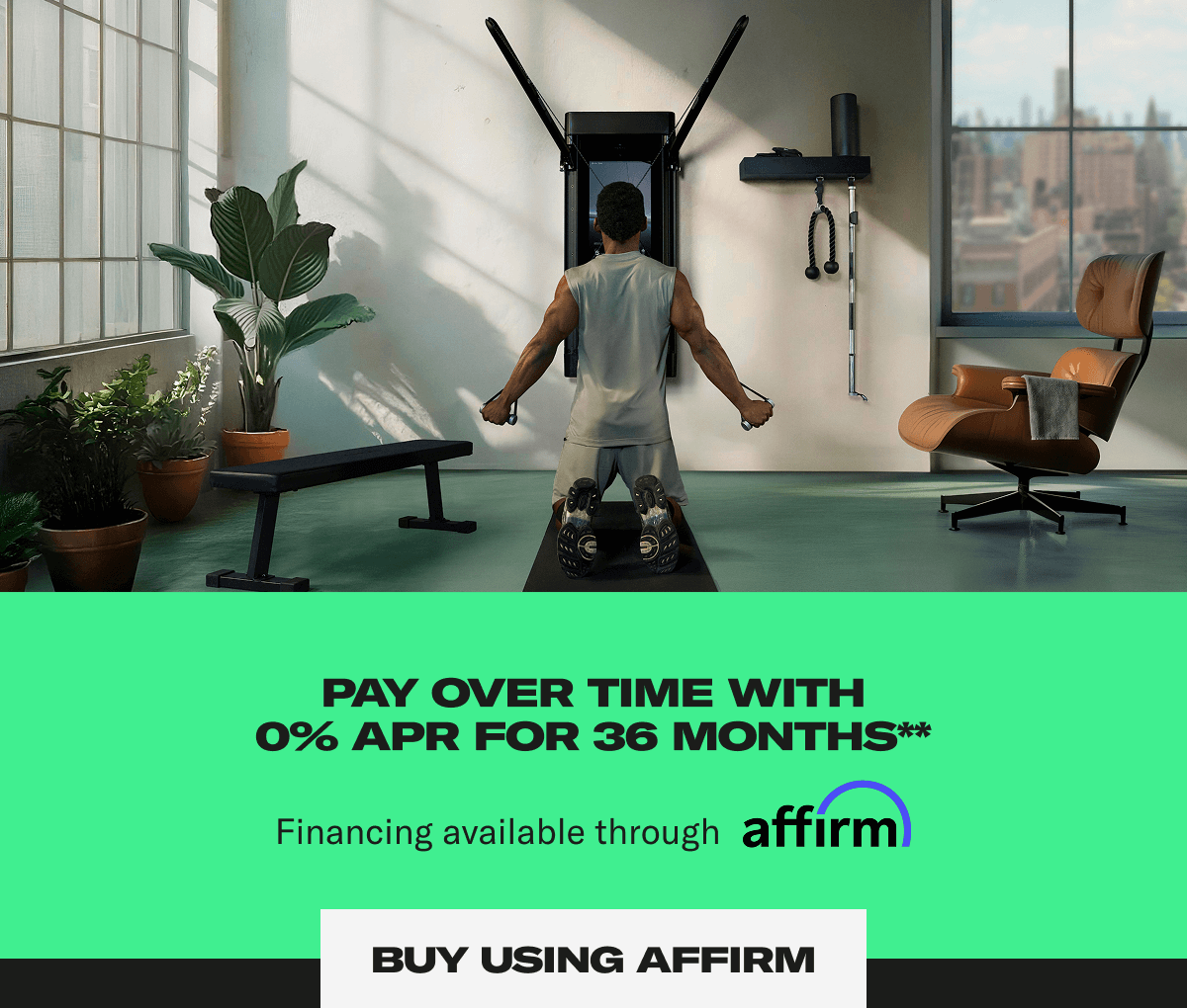 Pay over time with 0% apr for 36 months** Financing available through affirm. Buy Using Affirm