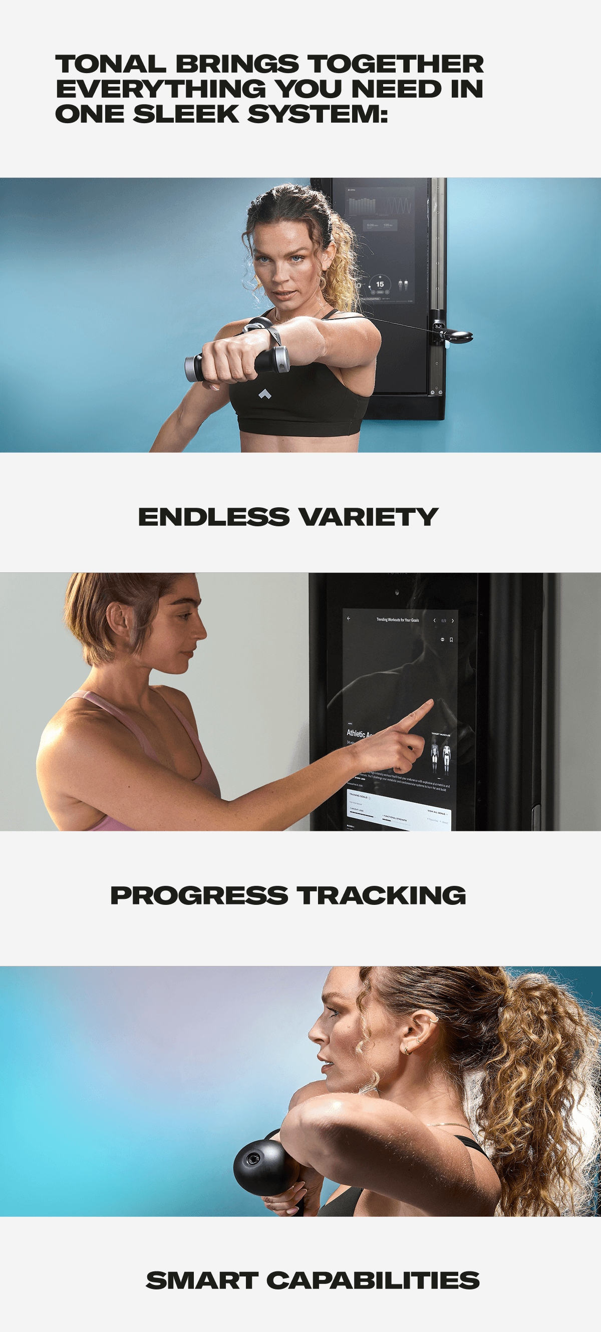 Tonal brings together everything you need in one sleek system