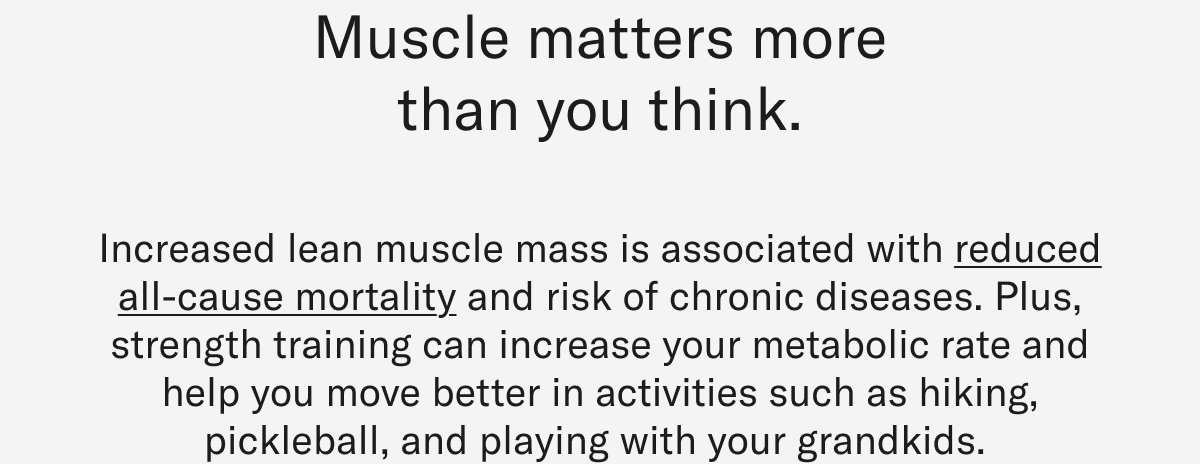 Muscle matters more than you think
