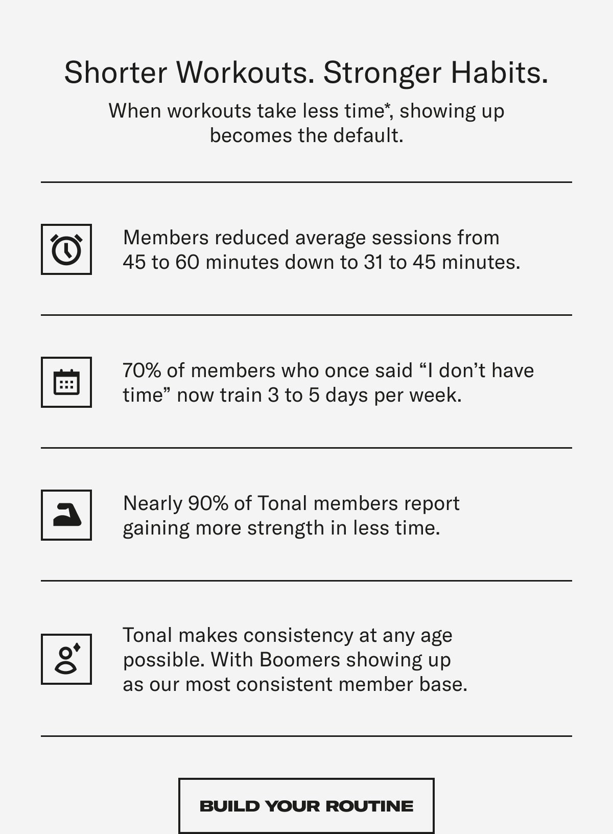 an image of a white poster with a list of workouts