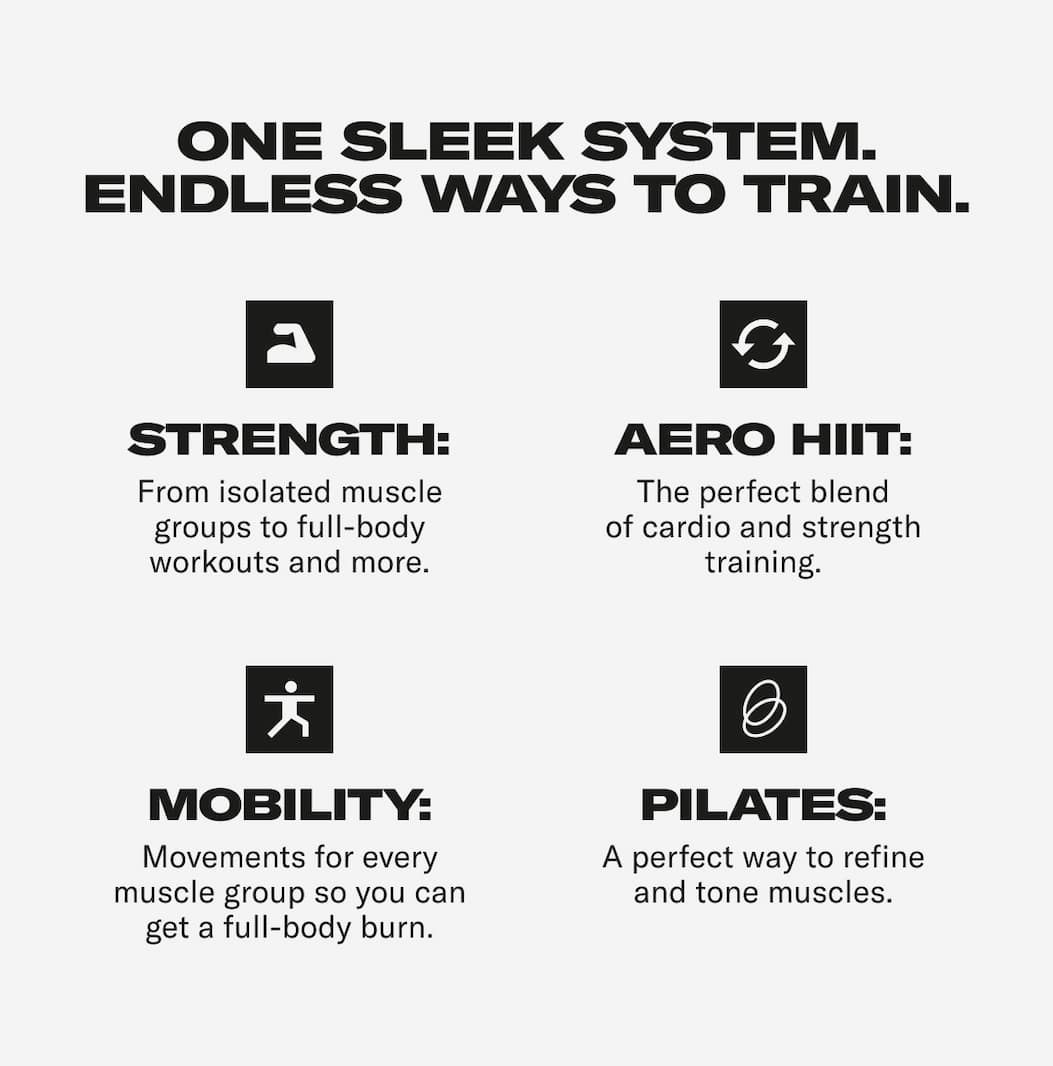 One Sleek System. Endless Ways To train