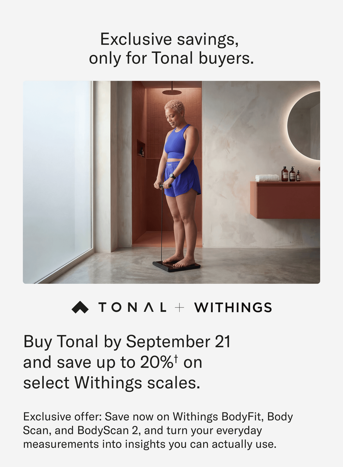 Tonal and Withings buy Tonal save on select scales
