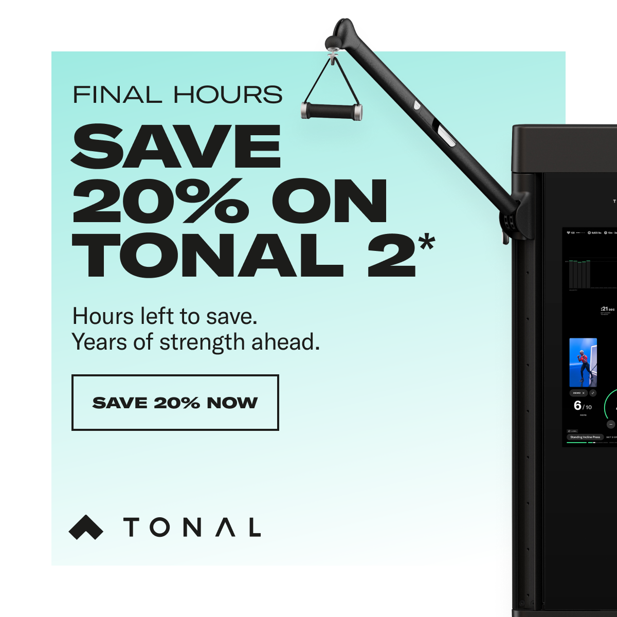 final hours. save 20% now