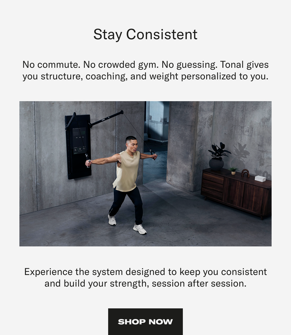 Stay Consistent. shop now