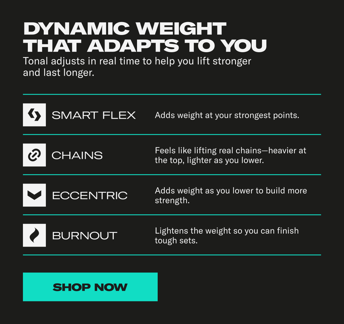 Dynamic weight that adapts to you. Shop Now