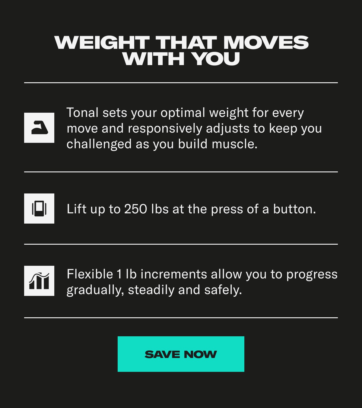 Weight that moves with you