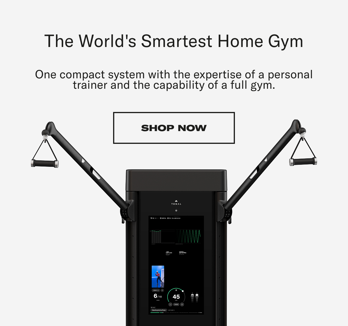 The world´s smartest home gym. Shop now