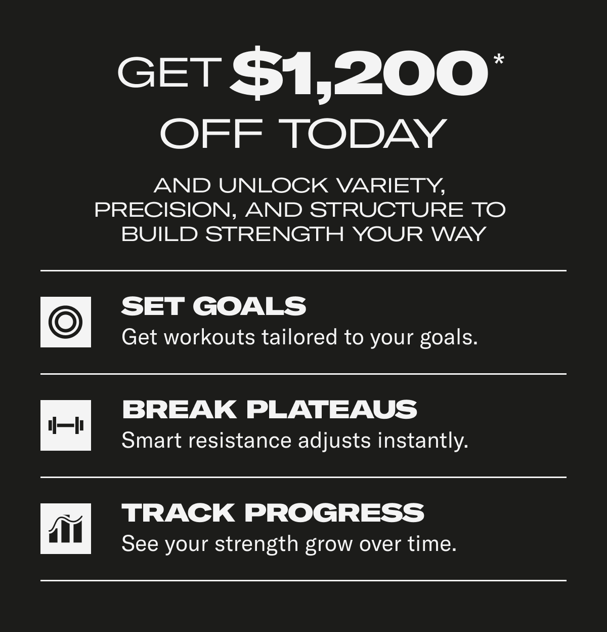 Get $1,200 off Today