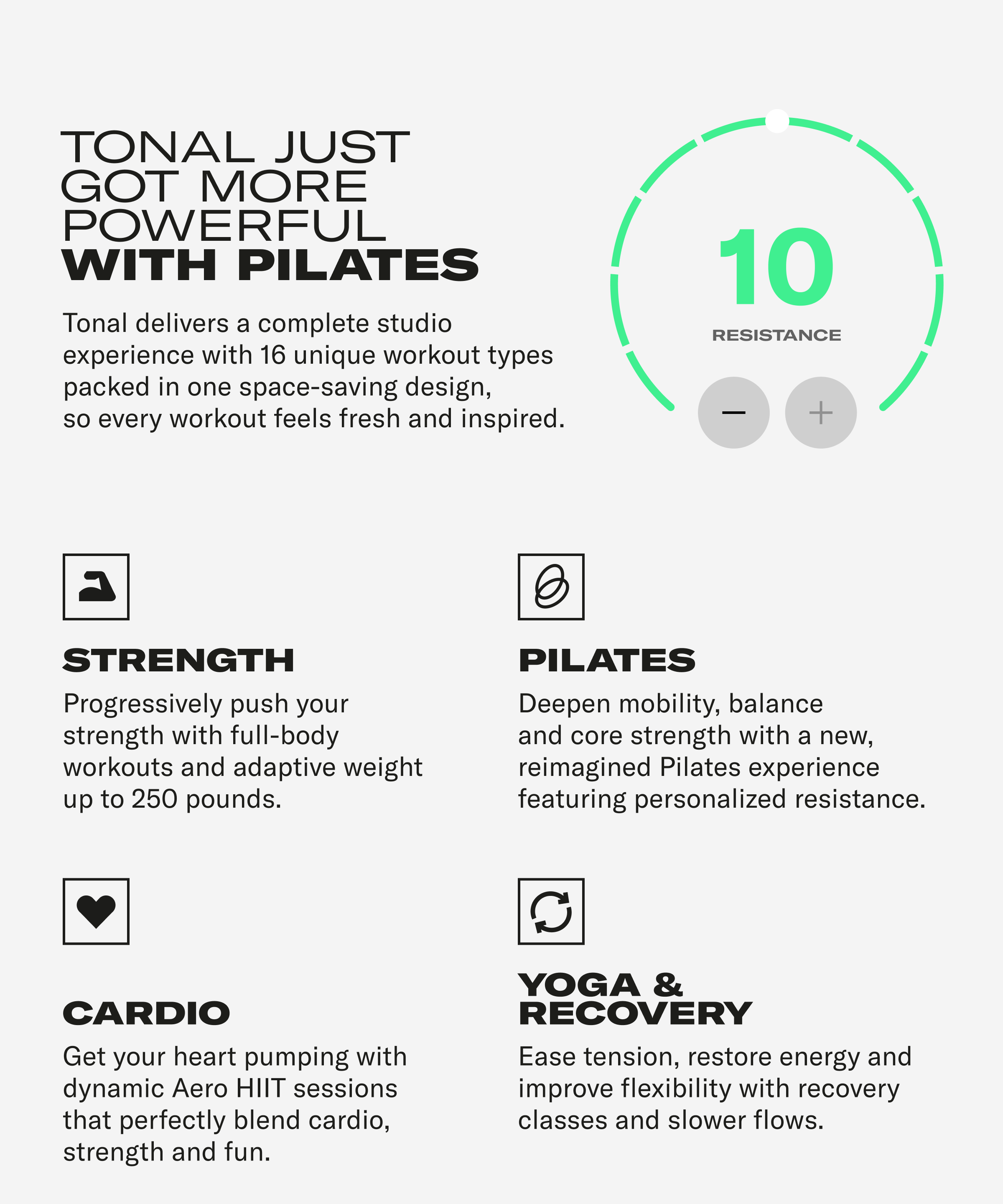Tonal just got more powerful with pilates Tonal just got more powerful with pilates