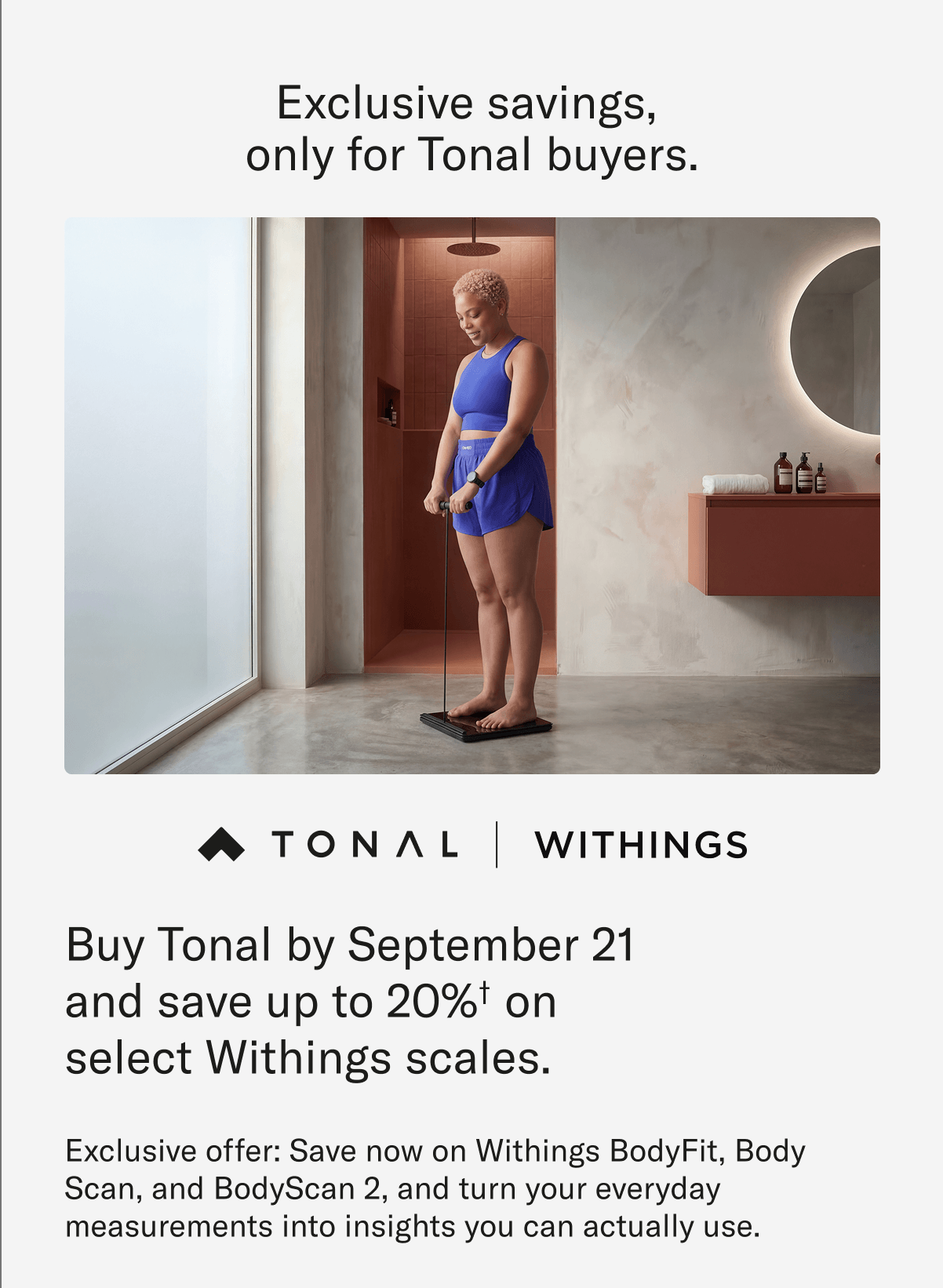 Tonal and Withings buy Tonal save on select scales