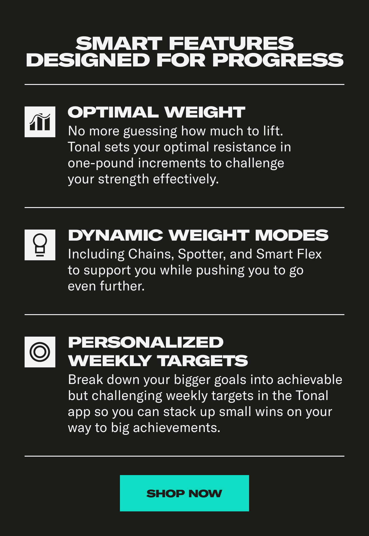 Smart features designed for progress