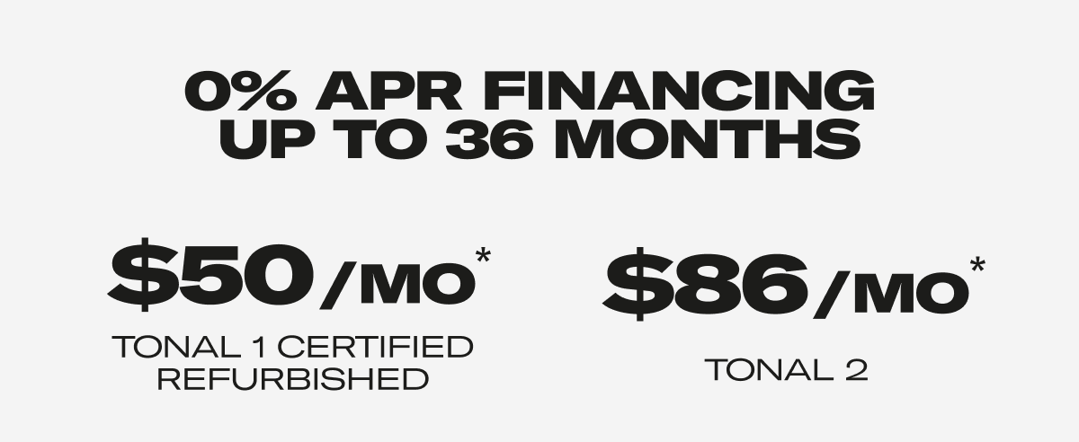 0% APR financing up to 36 months.