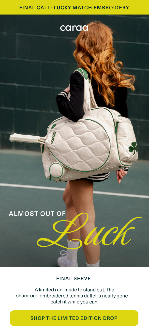Lucky Match Shamrock Tennis Duffel