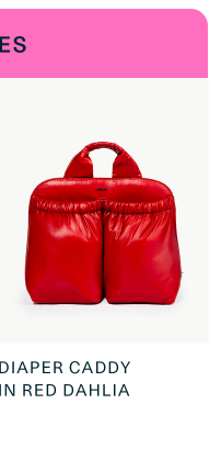 Diaper Caddy in Red Dahlia