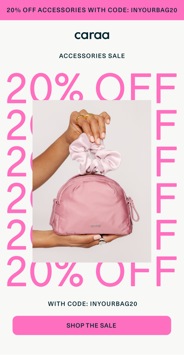 20% off accessories with code INYOURBAG20