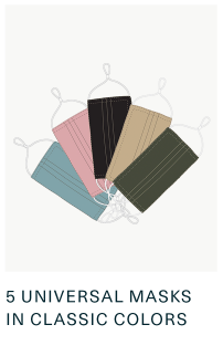 5 Universal Masks in Classic Colors
