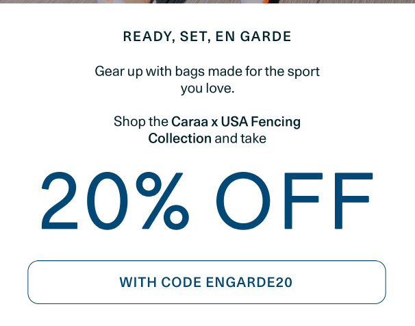 20% off Caraa x USA Fencing Collection with code: ENGARDE20