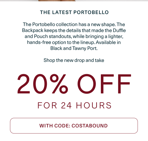 Introducing the Portobello Backpack