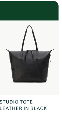 Studio Tote Leather in Black