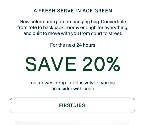Shop the Tennis Backpack Tote in Ace Green