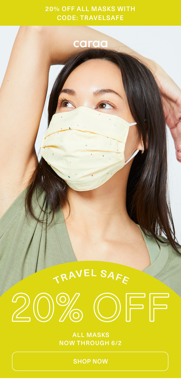 Mask Sale - 20% Off All Masks with code: TRAVELSAFE