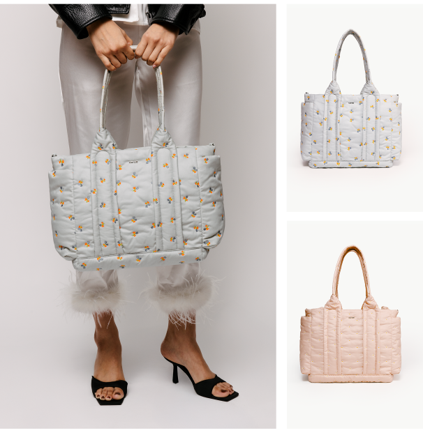 an image of a woman holding a purse and a purse