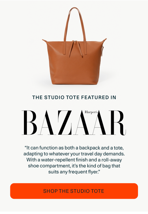 Studio Tote featured in Harper's Bazaar
