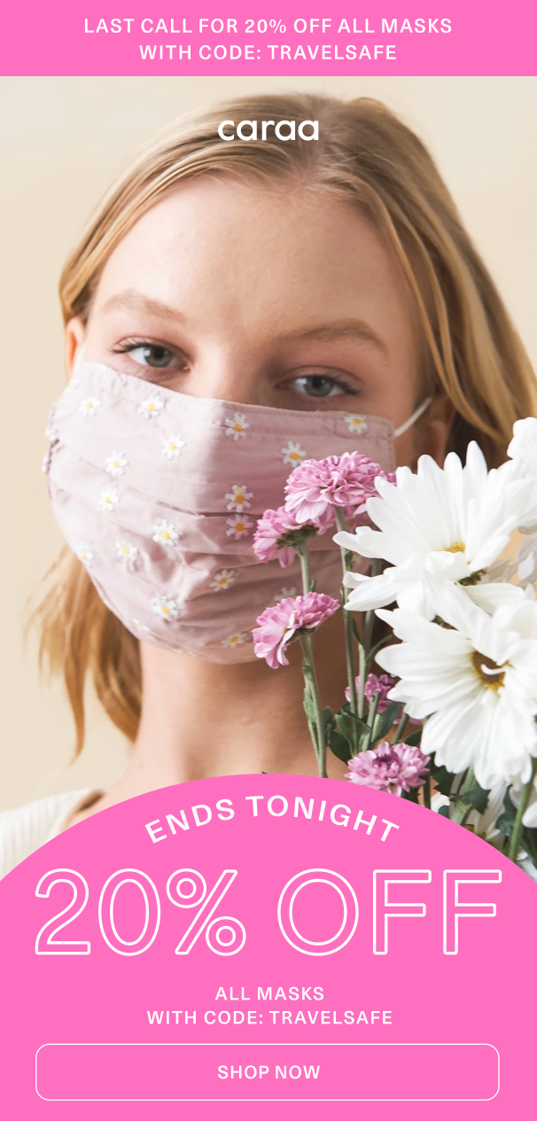 Mask Sale - 20% Off All Masks with code: TRAVELSAFE