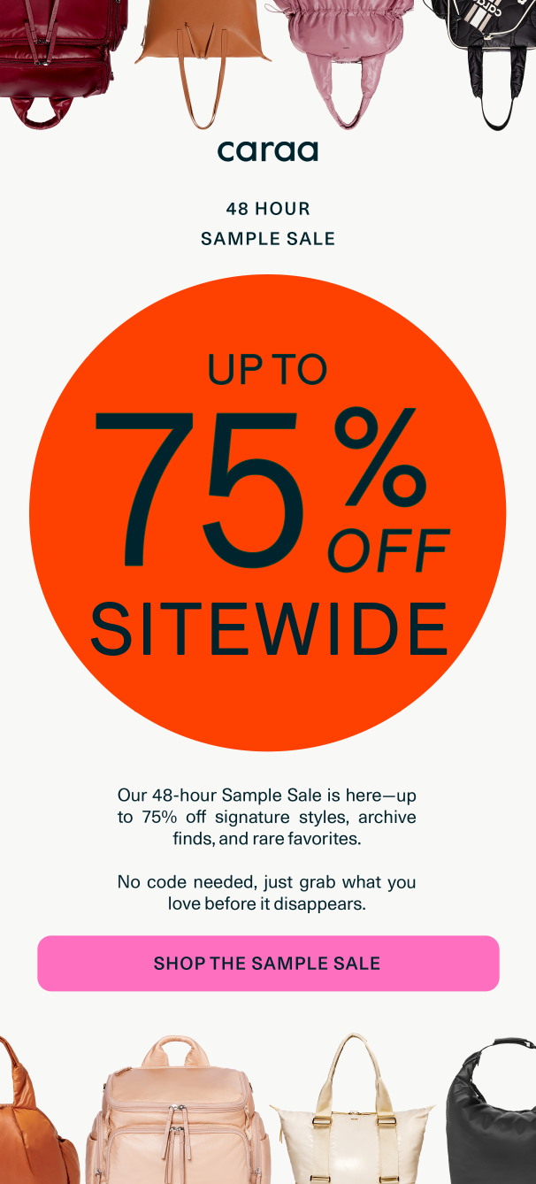 48 Hour Sample Sale: Up to 75% Off