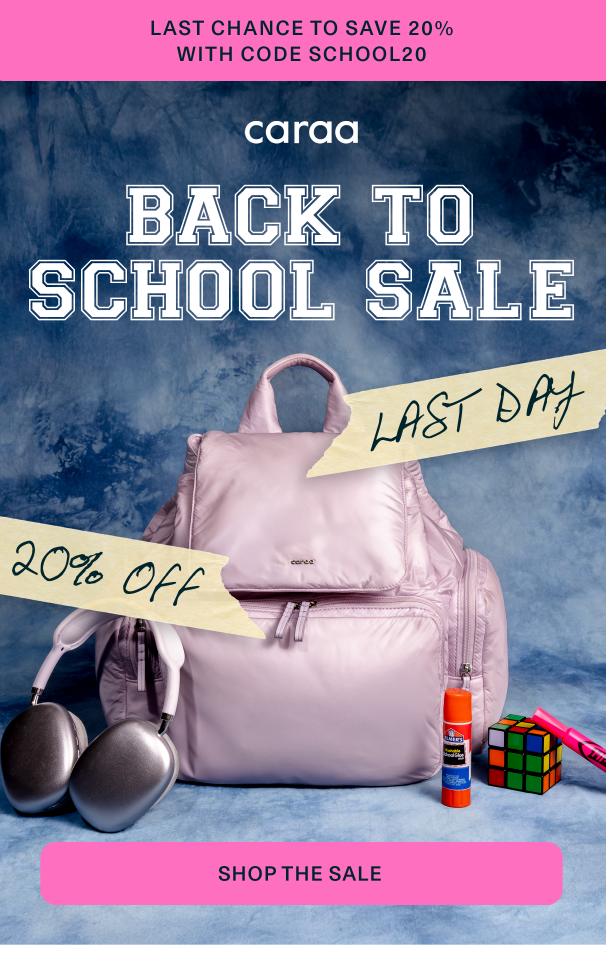 Shop the Back to School Sale - 20% Off with code SCHOOL20