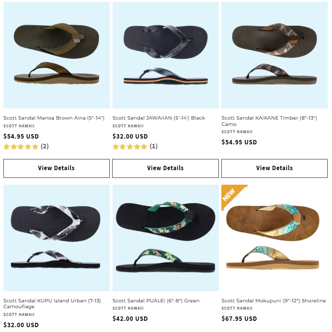 Scott Hawaii Sandals