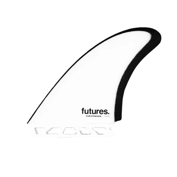 Futures Christenson Twin Fiberglass White Black fin set