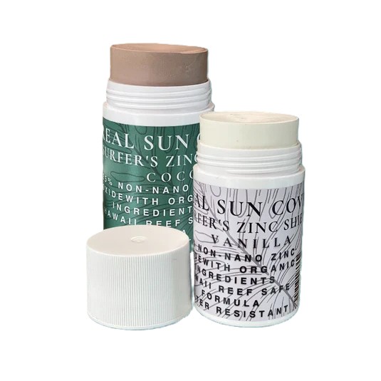 Real Sun Cover reef-safe zinc sunscreen for surfers