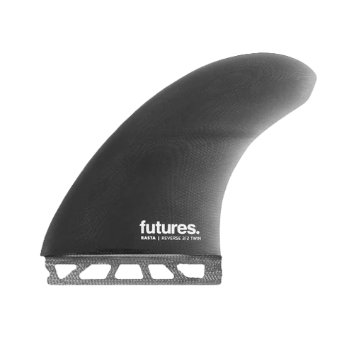 Futures TWIN+1 Rasta Reverse fins designed by Dave Rastovich
