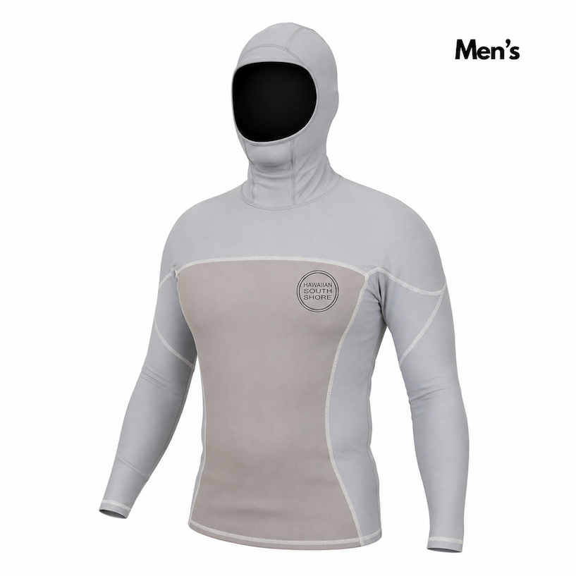 HSS Men's Hybrid Hooded Wet/RashGuard in grey