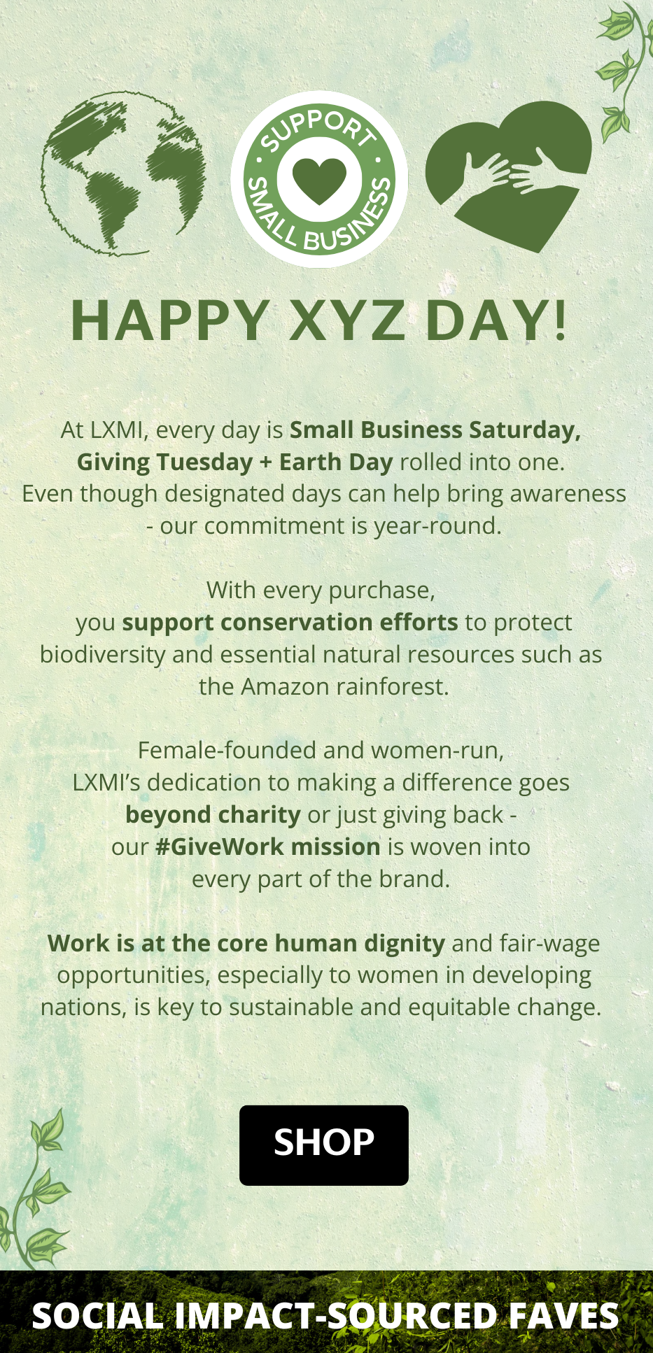 Social impact-sourced skincare