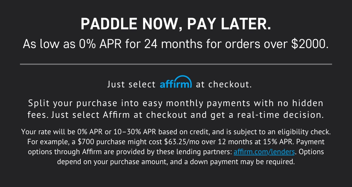 ENJOY 0% APR FINANCING FOR UP TO 24 MONTHS ON ORDERS $2000 OR MORE