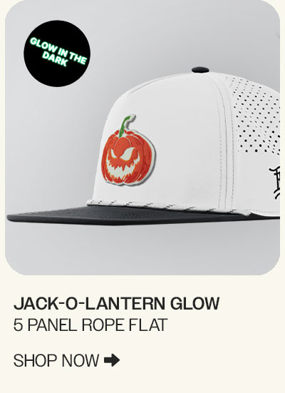 JACK-O-LANTERN GLOW | 5 PANEL ROPE FLAT | SHOP NOW 🡆
