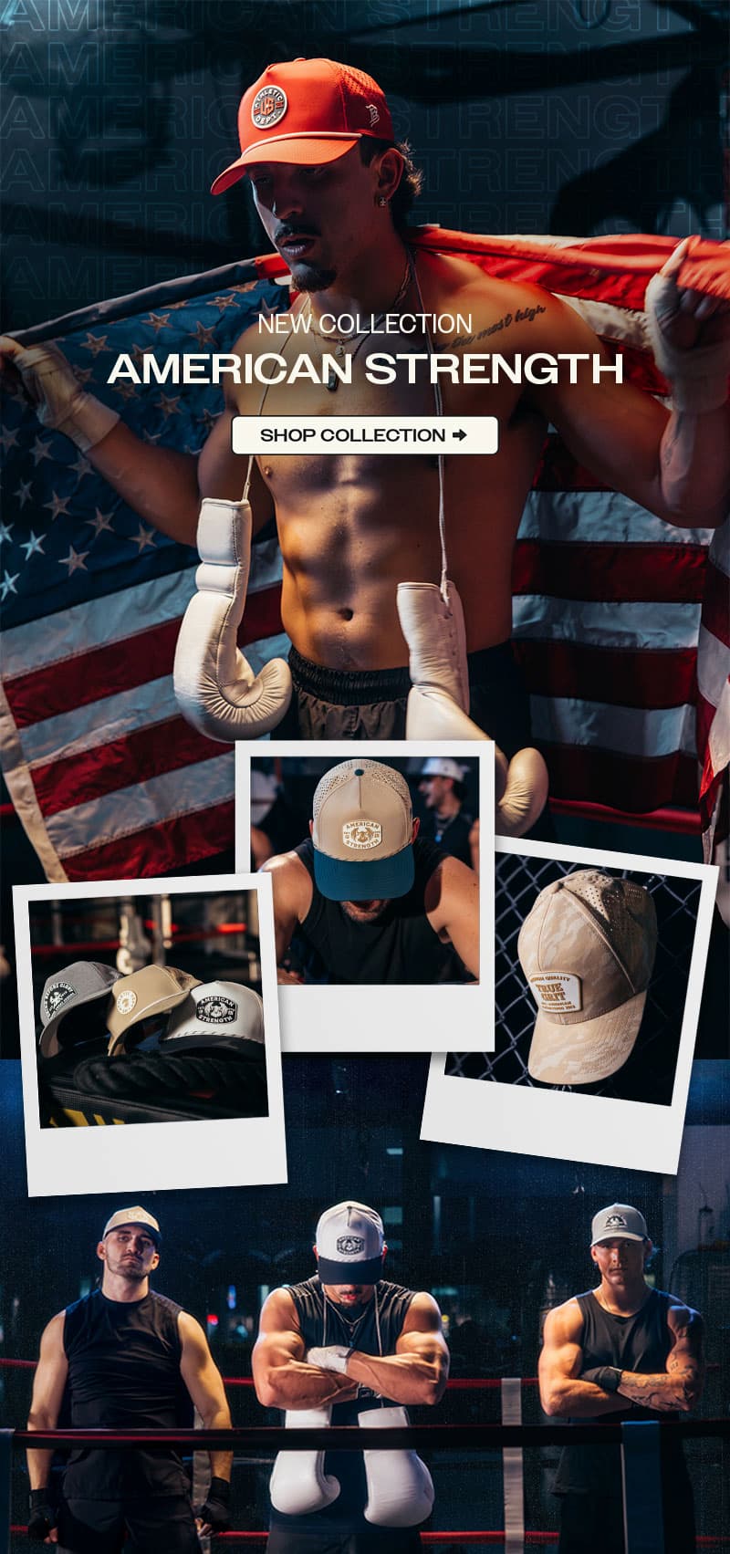 AMERICAN STRENGTH | NEW COLLECTION | SHOP NOW >