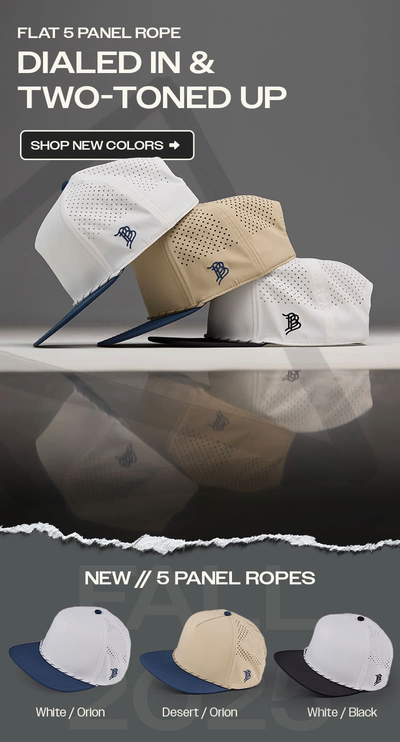 FALL 2025 - FLAT 5 PANEL ROPES UNLOCK NEW COLORS | SHOP NEW COLORS >