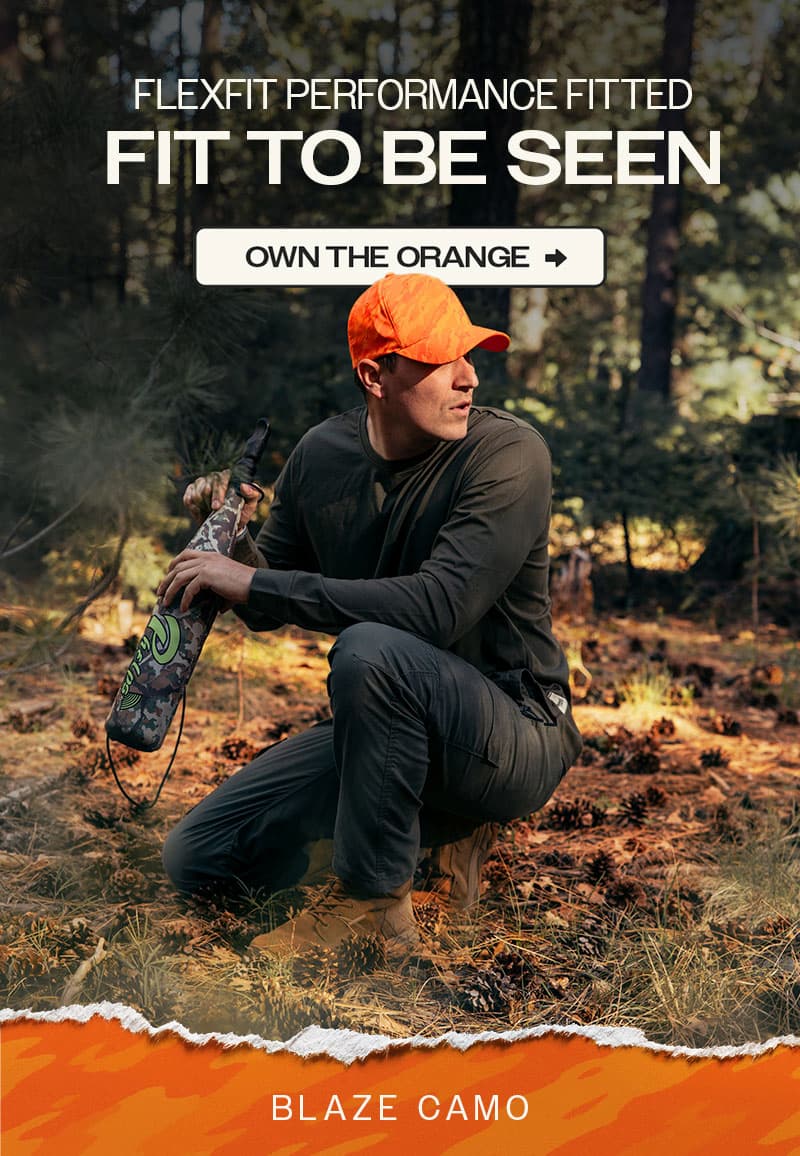 BLAZE CAMO | FLEXFIT PERFORMANCE FITTED | FIND YOUR FIT >