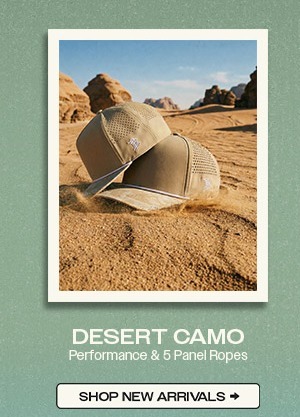 NEW DESERT CAMO | PERFORMANCE & 5 PANEL ROPES | SHOP NOW >
