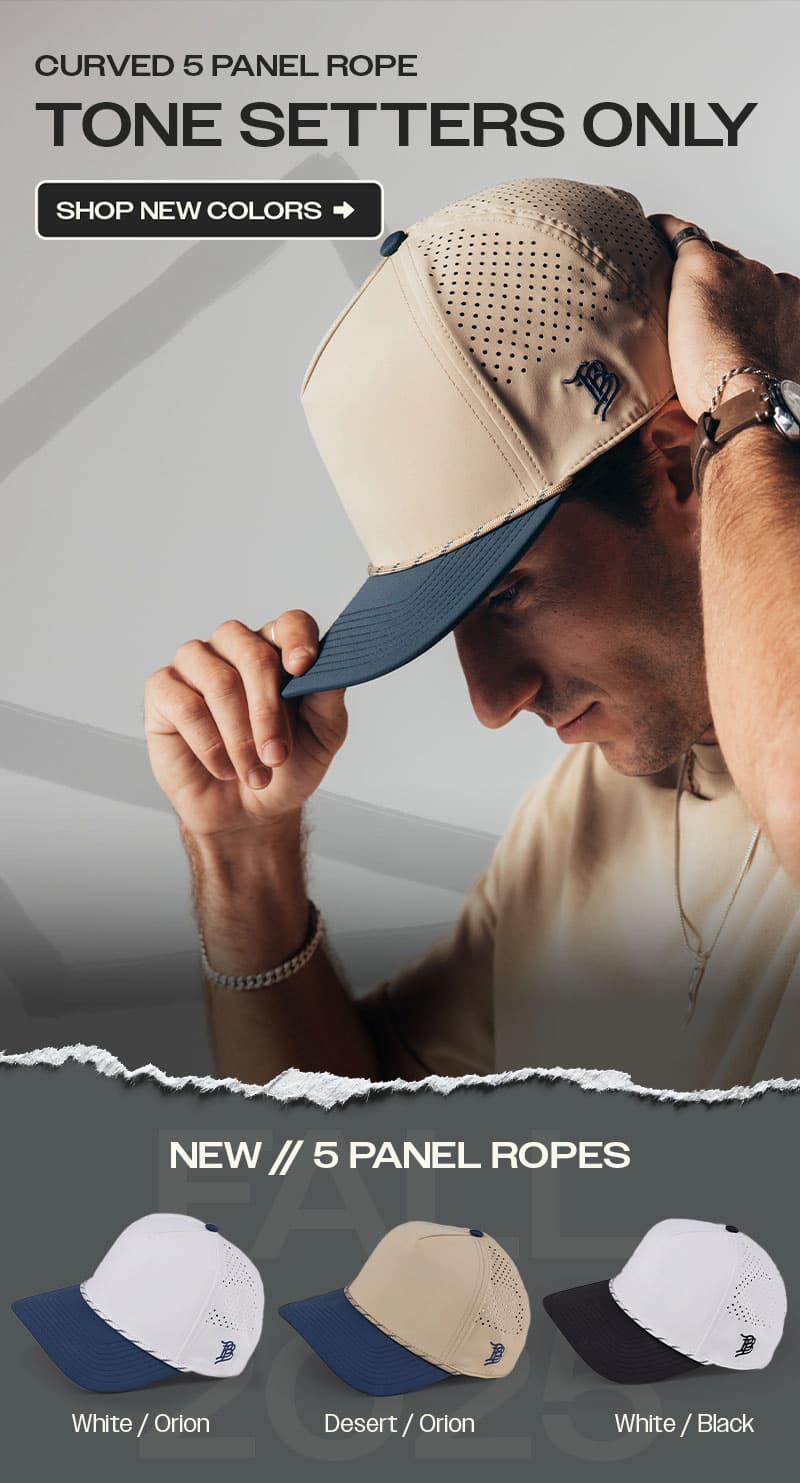 FALL 2025 - CURVED 5PANEL ROPES UNLOCK NEW COLORS | SHOP NEW COLORS >