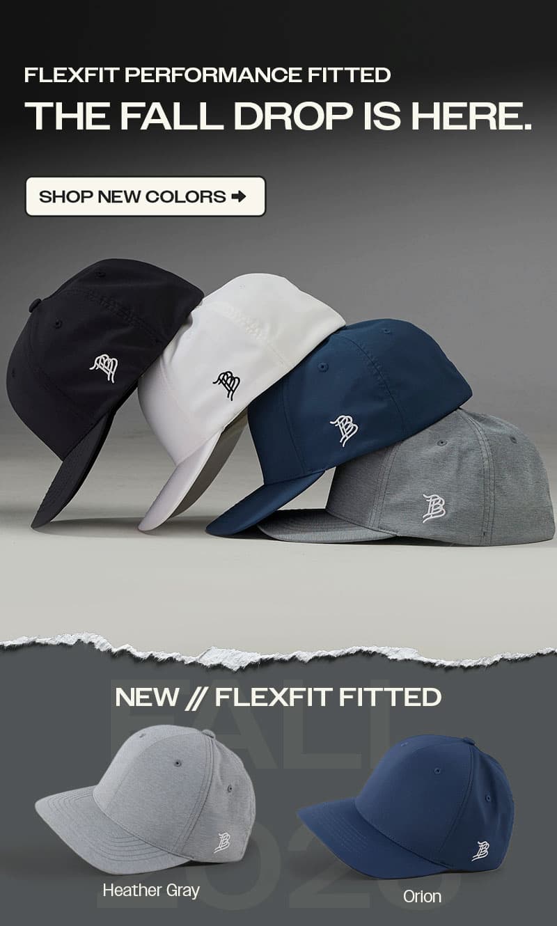 FALL 2025 - PERFORMANCE FLEXFIT FITTED HEADWEAR UNLOCKS NEW COLORS | SHOP NEW COLORS >