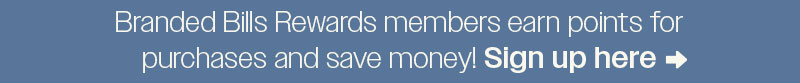 Branded Bills Rewards members earn points for purchases and save money! Sign up here.