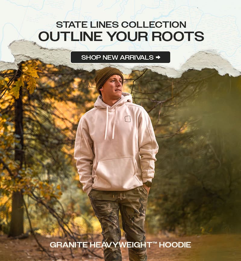 NEW STATE LINES COLLECTION | GRANITE HEAVYWEIGHT HOODIE  | SHOP NOW >